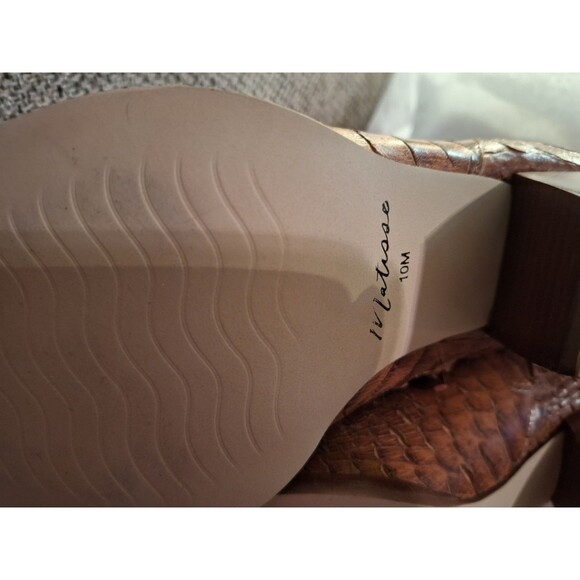 Matisse Caty Snake Pointed Toe Cowboy Zippered Booties Womens BROWN Casual Boots - Picture 7 of 16